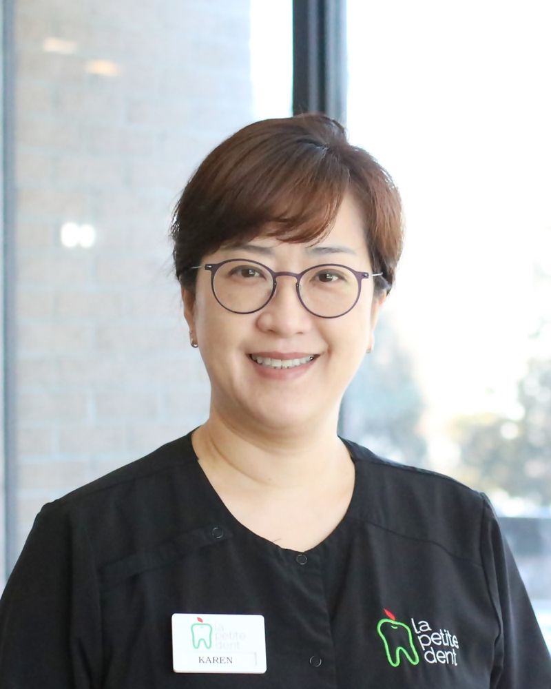 Karen, dental lab technician at La Petite Dent